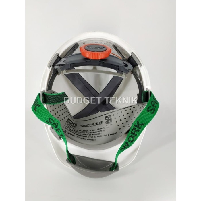 Helm Safety Proyek Merk MSA, Fastrack, Tali Dagu (lokal) Warna Putih