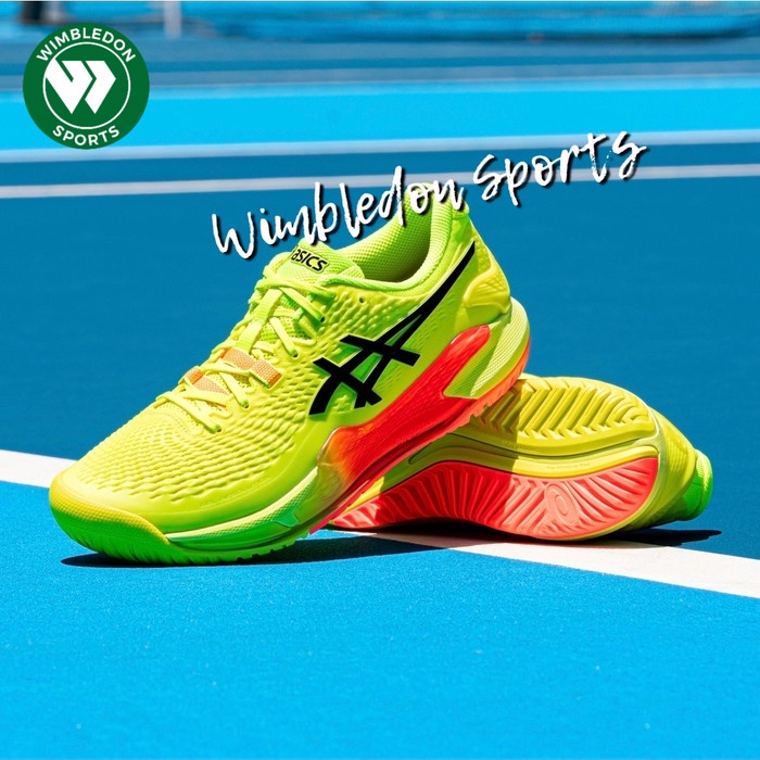 Sepatu Tenis Asics Gel Resolution 9 PARIS Safety Yellow Black / Asics Boss Gel Resolution Paris