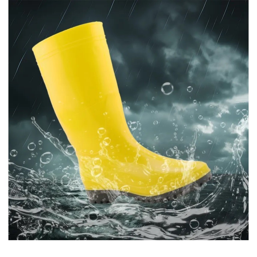 Termurah Sepatu Boot Pria Wanita Karet Hijau Kuning Hitam Sepatu Bertani Berkebun Proyek Anti Slip