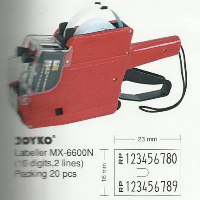 

Tahan Lama Joyko Mx-6600N (Angka-Angka) - Label Harga 2 Line #Best Product & High Quality #Original