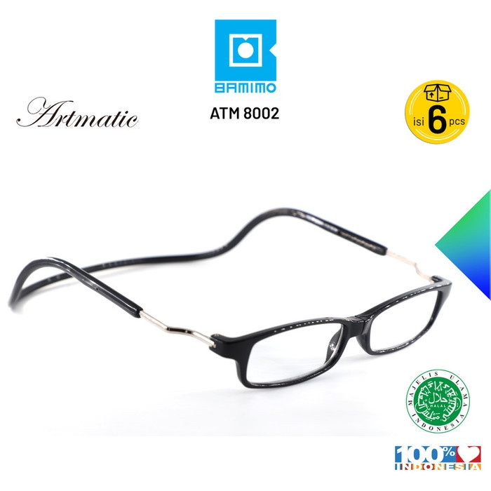 1 Box isi 6 Kacamata Baca Plus HALAL Model Kalung ARTMATIC ATM 8002