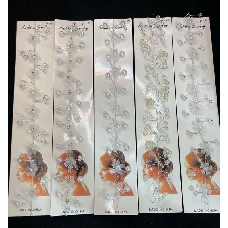 Headpiece Hiasan Rambut Hiasan Hijab mutiara bunga