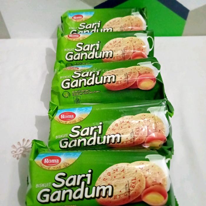 

Paket 5bungkus Roma Sari Gandum Roll Biskuit Utuh dan Susu , @ 149g Cookies Food Snack Cemilan