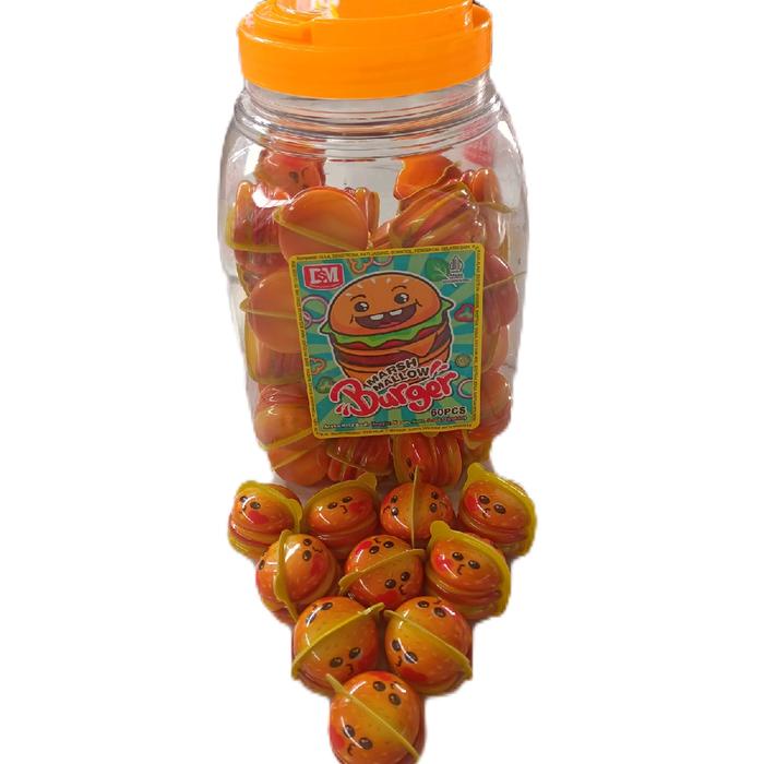 

Marshmallow Burger 1 toples isi 60 pcs