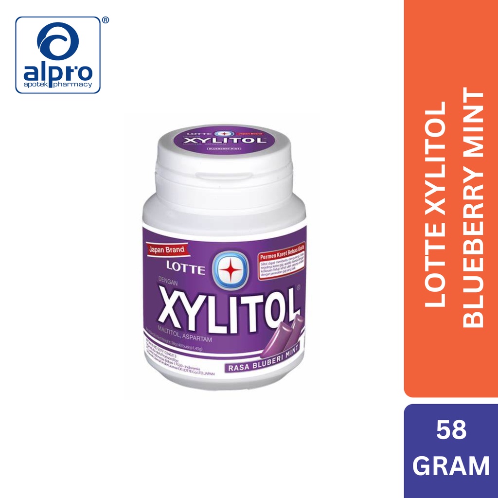 

LOTTE XYLITOL BLUEBERRY MINT 58G