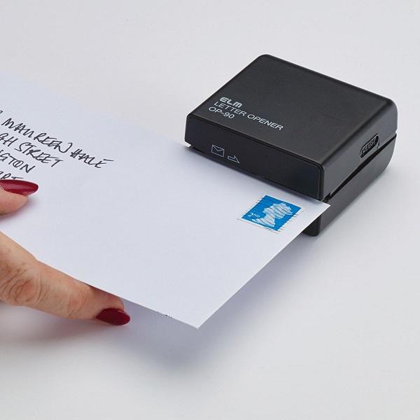 

TERLARIS! ELM Electric Letter Opener Alat pembuka Surat Warna Black and White