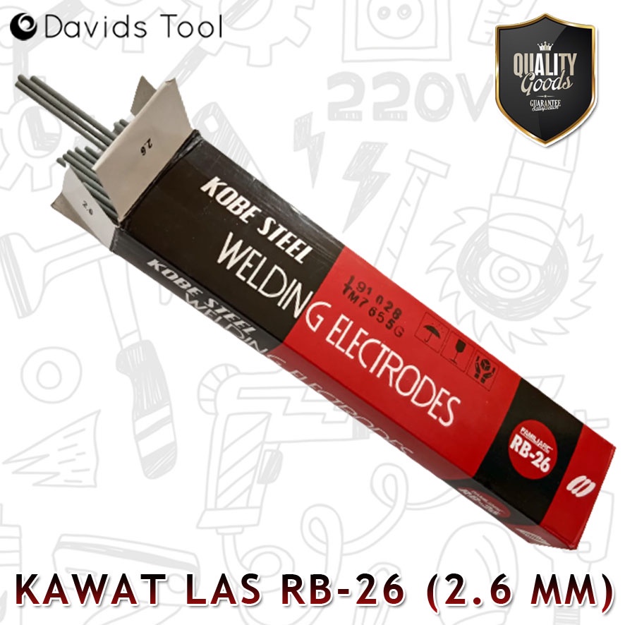 Kawat Las Listrik RB 26 2.6mm Kobe Steel 1Kg