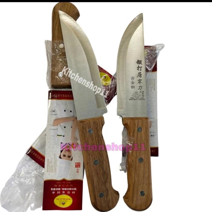 Sensasi Baru Pisau Dapur Tajam Kualitas Premium/Pisau China Gagang Kayu 8Inch Bmn2118