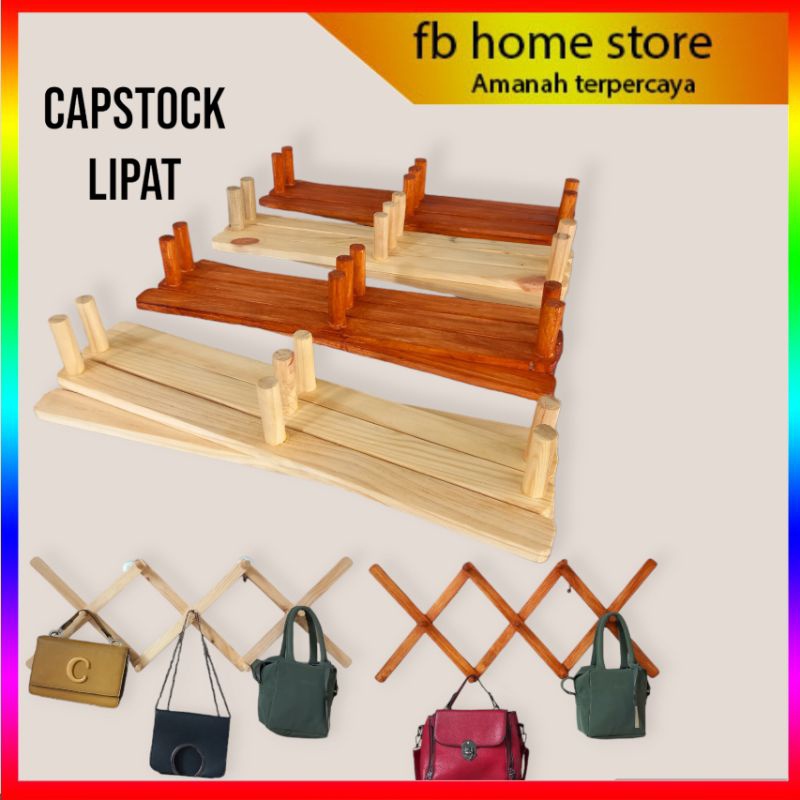 Awet Capstock Baju Lipat/ Capstock Kayu Lipat / Gantungan Tas Lipat/ Gantungan Baju / Gantungan