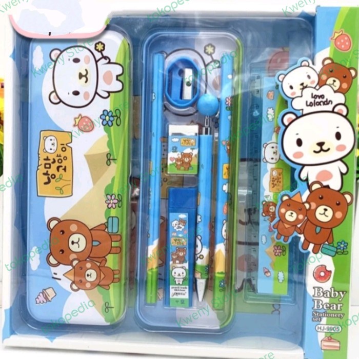 

Tempat pensil alat tulis beruang stationery set beruang alat tulis Kode 1060