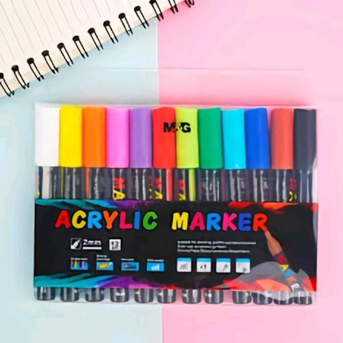 

M&G Acrylic Marker Set Lukisan Stationery perlengkapan sekolah Kode 281