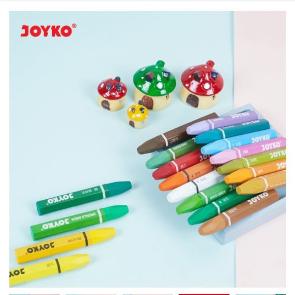 

Gratis Ongkir Crayon 18 Warna Joyko / Oil Pastel