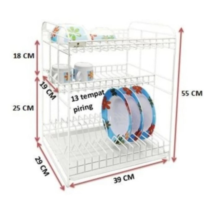 RAK KAWAT 3susun/BESI GANTUNG PIRING GELAS 3susun/RAK GANTUNG MURAH