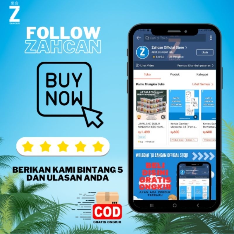 Gratis Ongkir Kertas Gambar Mewarnai A4 [ Masjid ]