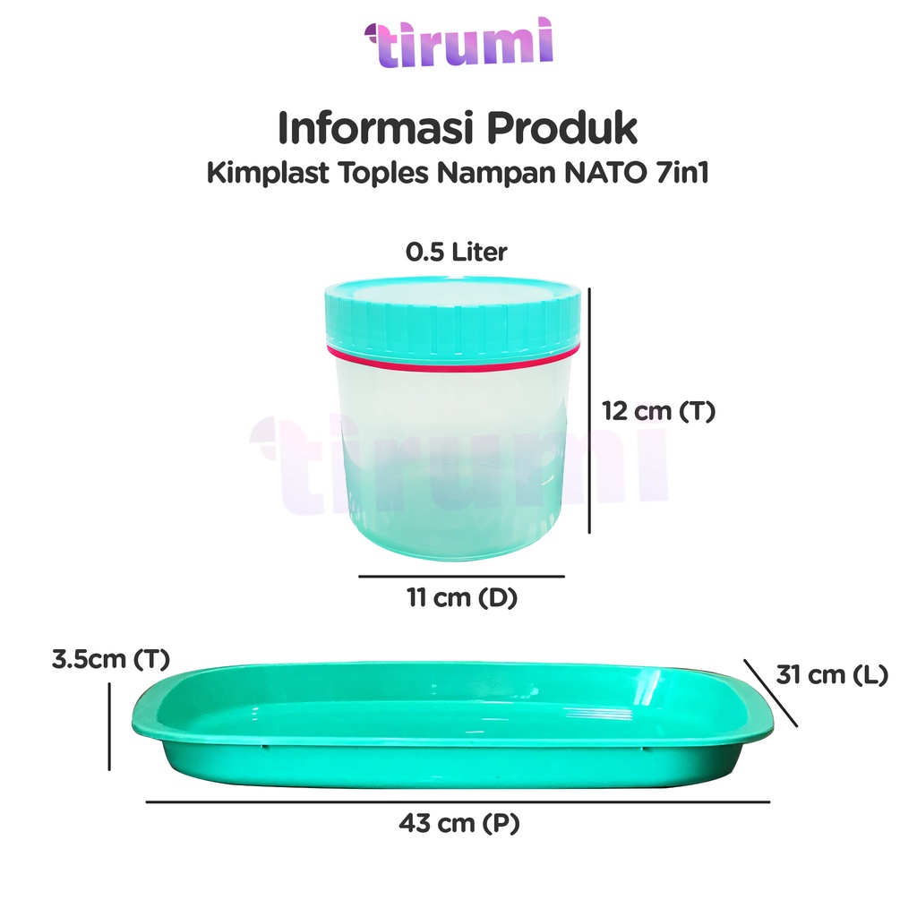 

NATO TOPLES NAMPAN SET 7 IN 1 Tonam Plastik Kue Lebaran BPA Free - TR