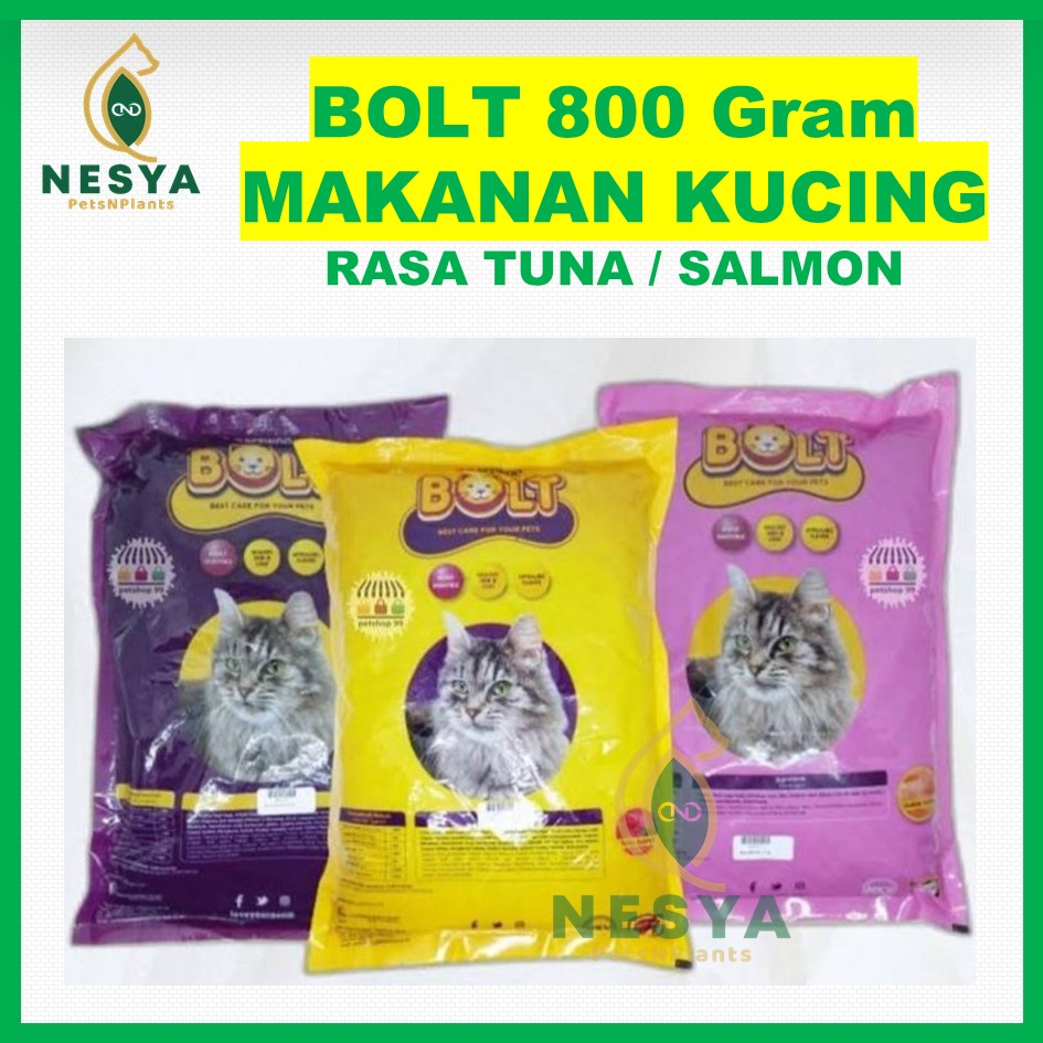 

Makanan Kucing Bolt Pakan Kucing Bolt Dry Food 800 Gram