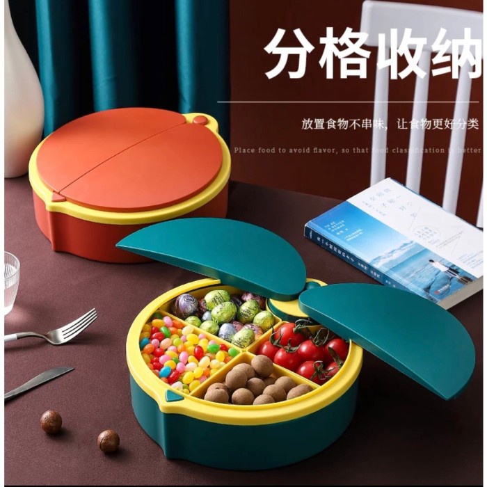 

BISA COD-Toples Ladybug 4 Sekat Toples Cemilan Lebaran Toples Lebaran Unik dan Cantik Tempat Wadah