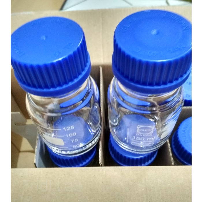 JTTOP" DURAN BOTTLE LABORATORY CLEAR 150 ML/BOTOL DURAN KACA 150 ML