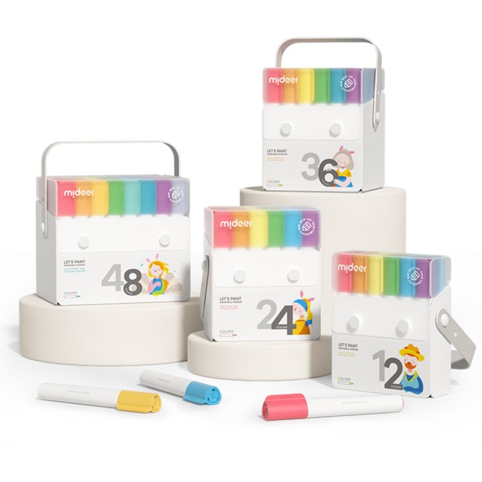 

Mideer washable marker lets paint white board spidol wipe clean