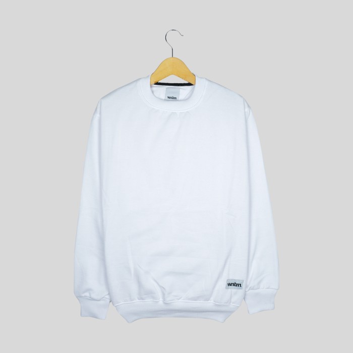 FUGUCLOTH JAKET CREWNECK PRIA PUTIH POLOS SWEATSHIRT SWITER DISTRO