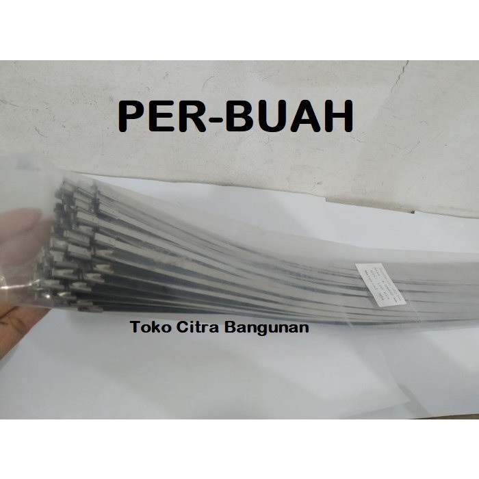 

Sabuk Marker Ties 50 cm Kabel Ties Stainless Self Locking Zip 1 buah