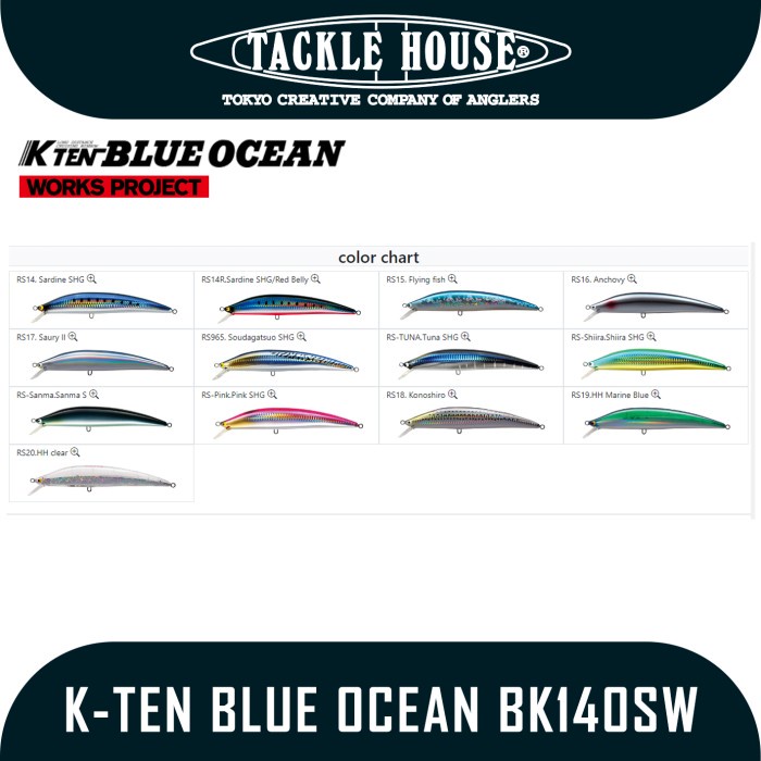Stok Terbatas Umpan Casting Merk Tackle House K-Ten Blue Ocean Sinking Works Bk140Sw