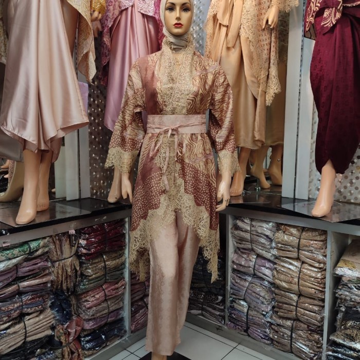 SET KEBAYA BATIK VISCOSE TERKINI setelan celana batik viscose
