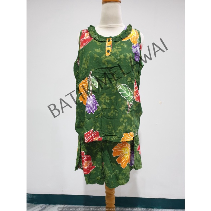 Setelan Batik PREMIUM SUNAN ORI celana pendek tangan pendek LGB TB