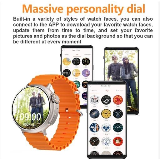 Smartwatch Z78 Ultra Amoled Studiowatch Nfc Support Android & Ios Bluetooth Chipset Layar Plastik