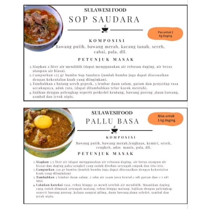 

HJE 500g BUMBU COTO MAKASSAR KONRO PALU BASA SULAWESI