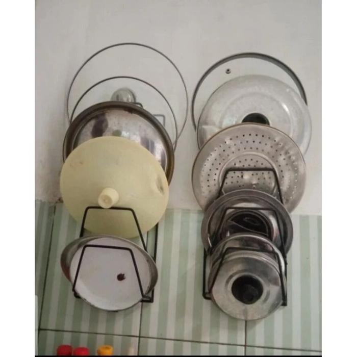 TERBAIK Rak Serbaguna-Rak Tutup Panci-Rak Dapur-Tempat Tutup Panci Besi