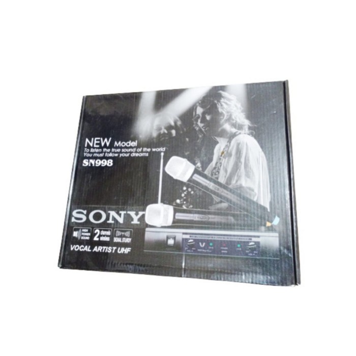 Mic Wireless Double SONY SN-998 Microphone/ Mik Tanpa kabel