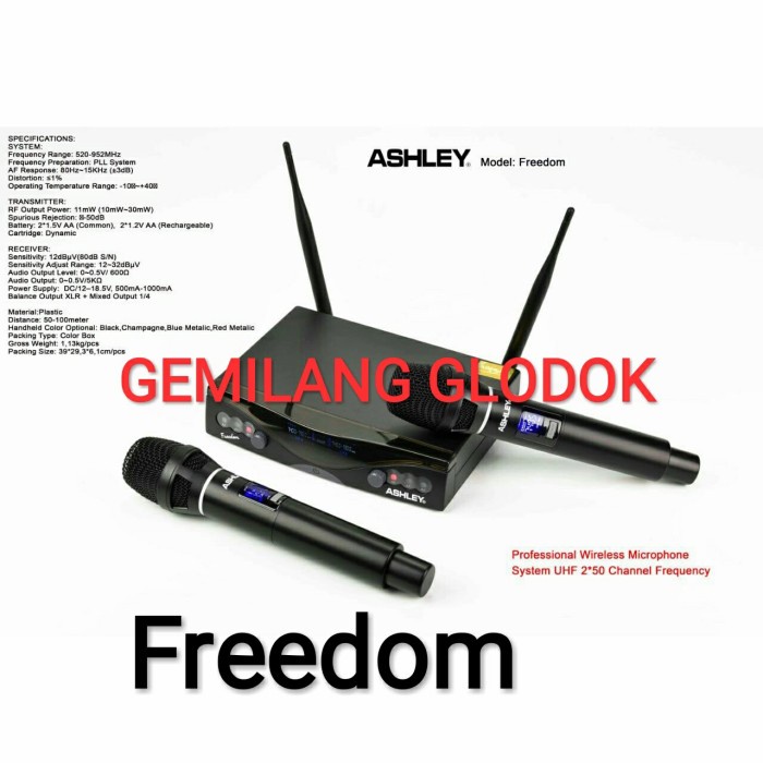 ASHLEY FREEDOM MIC ORIGINAL ASHLEY NEW MIC WIRELESS GARANSI 1 TAHUN