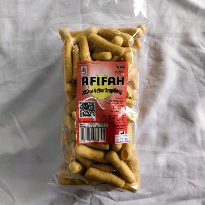 

Getas Telur Kepiting 250g snack bangka