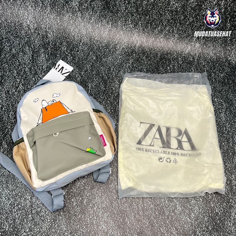 BEST SELLER ZARA SNOOPY X PEANUTS MINI BACKPACK / TAS RANSEL ANAK / BAGPACK / TAS SEKOLAH / TAS