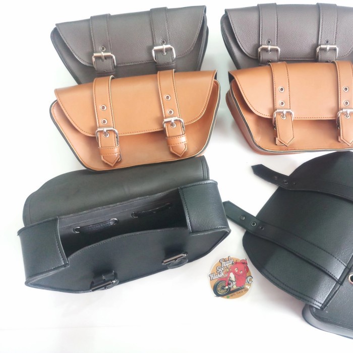 HJK tas samping sidebag side bag motor klasik custom honda c70 streetcub