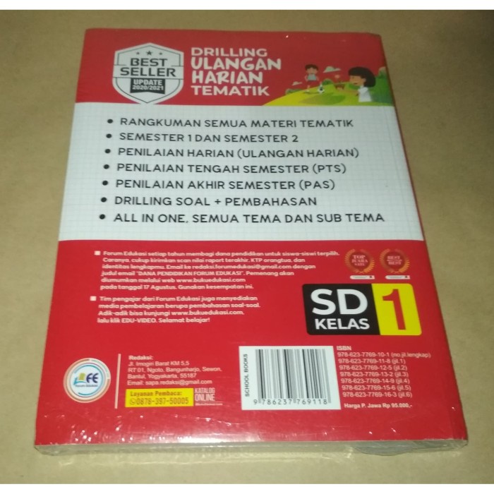 

Buku Sd Kelas 1 : Drilling Ulangan Harian Tematik Sd Kelas 1