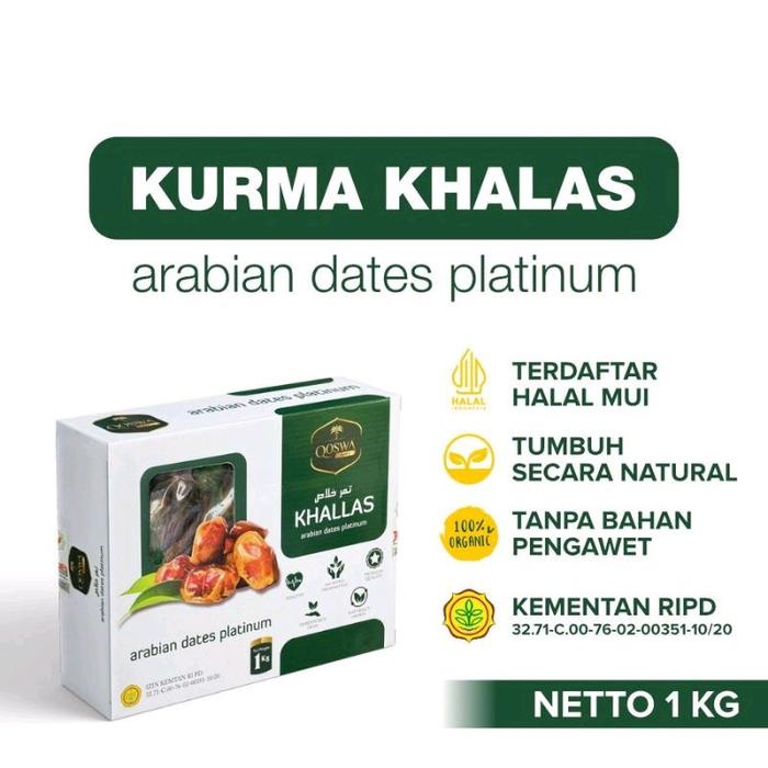 

Kurma Khalas Qoswa Kemasan 1 Kg
