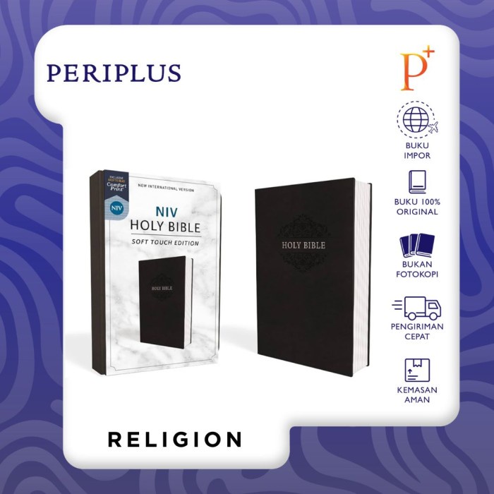 

Holy Bible - New International Version (Soft Touch Edition, Leathersoft, Black, Comfort Print) -