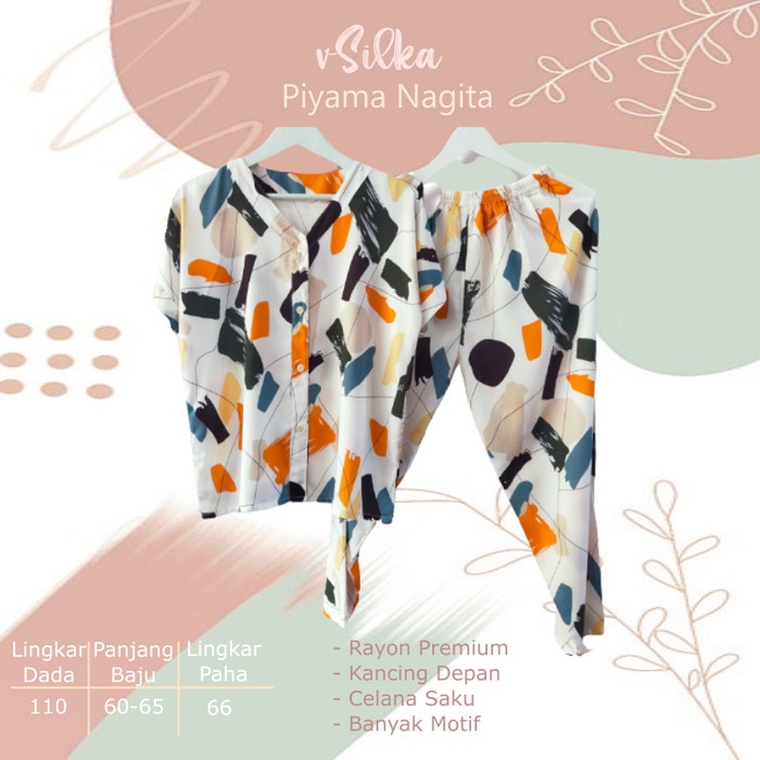 Terlaris Piyama Set Nagita Vsilka Setelan Baju Tidur Wanita