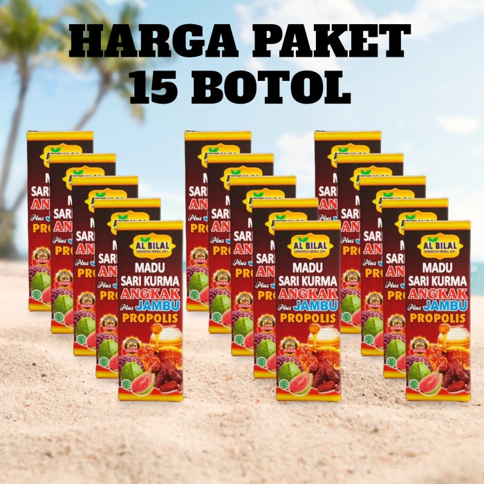 

( PAKET 15 BOTOL) MADU SARI KURMA ANGKAK AL BILAL