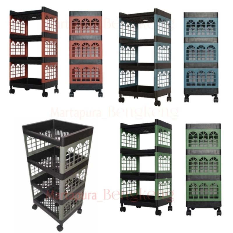 DISKON RAK PLASTIK APARTEMEN ELCO YOYO SUSUN 4 TINGKAT