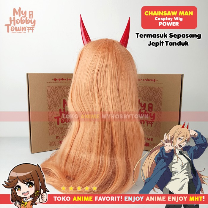 WIG COSPLAY ANIME CHAINSAW MAN : POWER RAMBUT PALSU