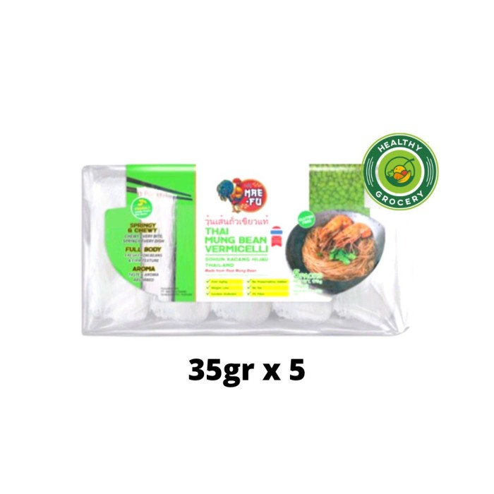 

JUAL RUGI! Mae Fu Thai Mung Bean Vermicelli / Sohun Kacang Hijau Thailand 175gr