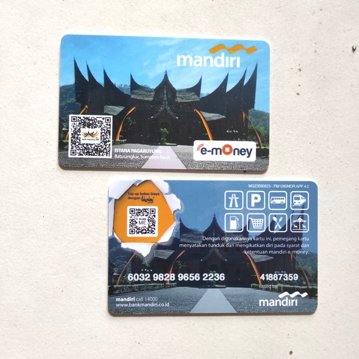 Raibowshopp Emoney etoll E money Mandiri wonderful indonesia