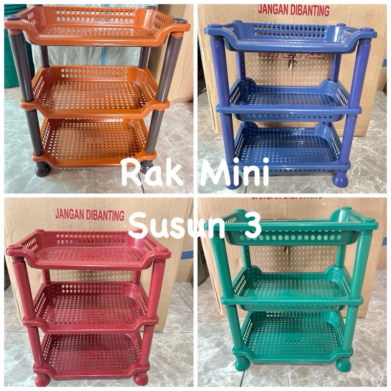 DISKON RAK MINI SERBAGUNA SUSUN 3 RAK BUMBU PLASTIK SUSUN 3 RAK MINI PLASTIKRAK BUMBU PLASTIK