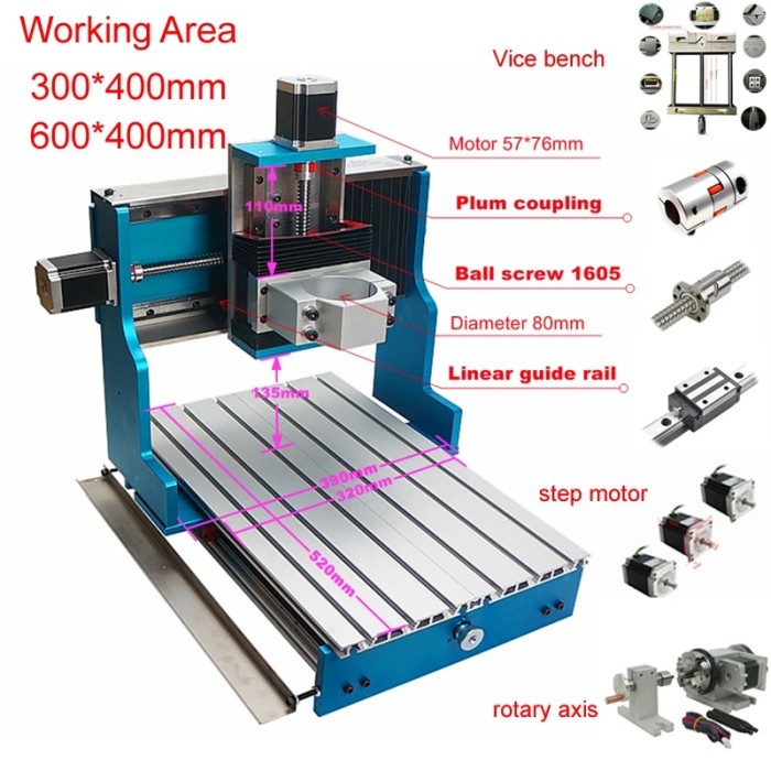 CNC Frame 6040 Linear Guide Rail PCB Engraving Drilling Milling