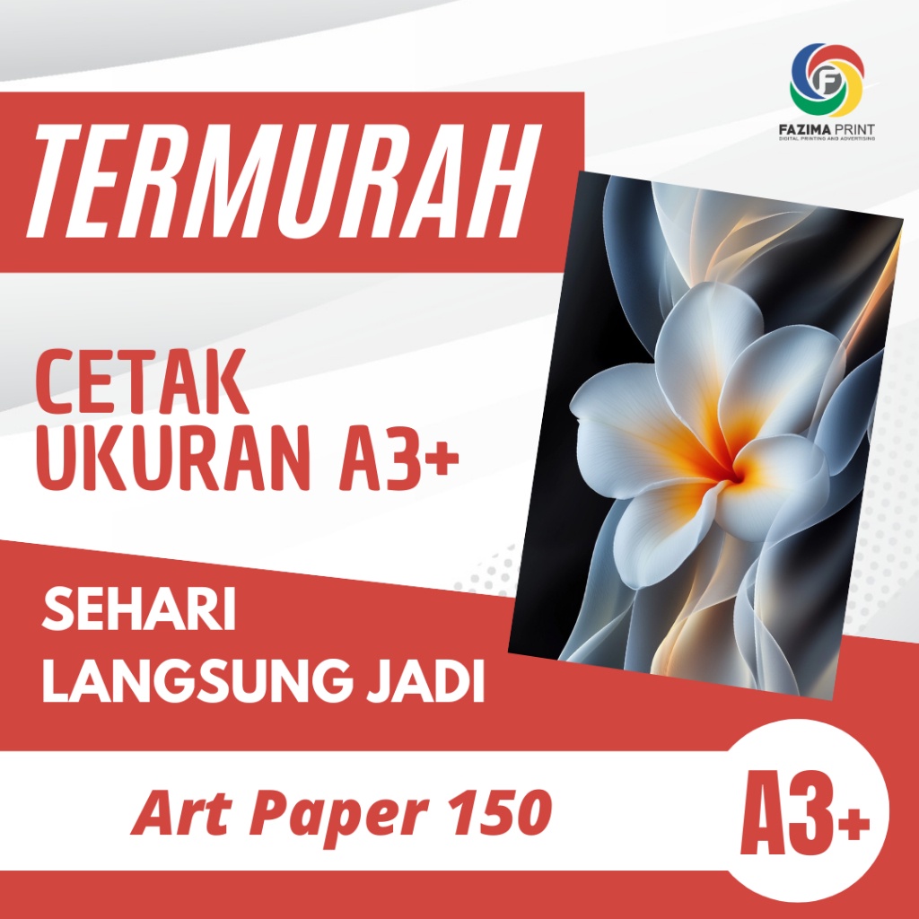 

IK! CETAK A3+ MURAH / PRINT A3+ 1 SISI DAN 2 SISI / KERTAS HVS / KERTAS ART PAPER / KERTAS ART
