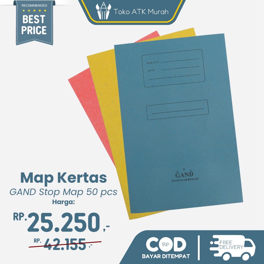 

iK! Map Kertas File Dokumen GAND Stop Map - Stopmap Folio 5002 (50 pcs)