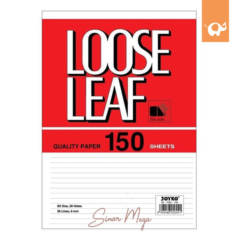 

IK! Joyko isi Loose Leaf B5 7026 150 sheet / Refill Binder 26 ring